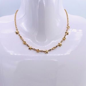 Coach Crystals Iconic Signature Star & Flower Statement Necklace